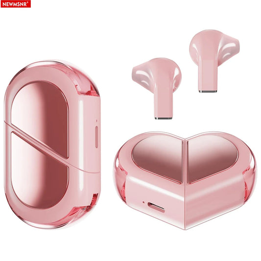 Auriculares Inalámbricos Bluetooth Giratorios en Forma de Corazón