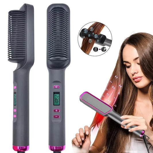 ✨ Peine Eléctrico Alisador de Pelo – ¡Cabello Liso, Brillante y Sin Esfuerzo!